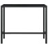 Mesa alta de jardín ratán sintético y vidrio negro