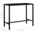 Mesa alta de jardín ratán sintético y vidrio negro