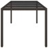 Mesa de jardín de vidrio templado ratán PE marrón 250x100x75
