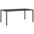 Mesa jardín vidrio templado ratán sintético marrón 190x90x75