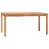 Mesa de comedor de jardín madera maciza de teca 160x80x77