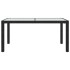 Mesa jardín vidrio templado ratán sintético 150x90x75 cm