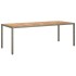 Mesa de jardín ratán sintético gris 250x100x75