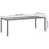 Mesa de jardín ratán sintético gris 250x100x75