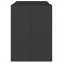 Mesa alta bar ratán PE y superficie vidrio negro 145x80x110
