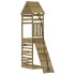 Parque infantil con pared de escalada madera impregnada de