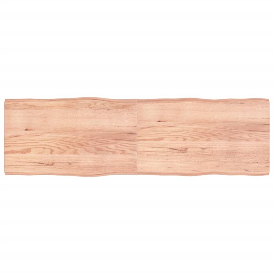 Tablero mesa madera tratada borde natural marrón