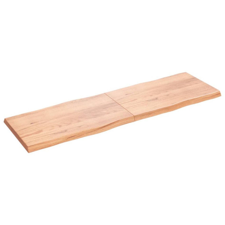 Tablero mesa madera tratada borde natural marrón