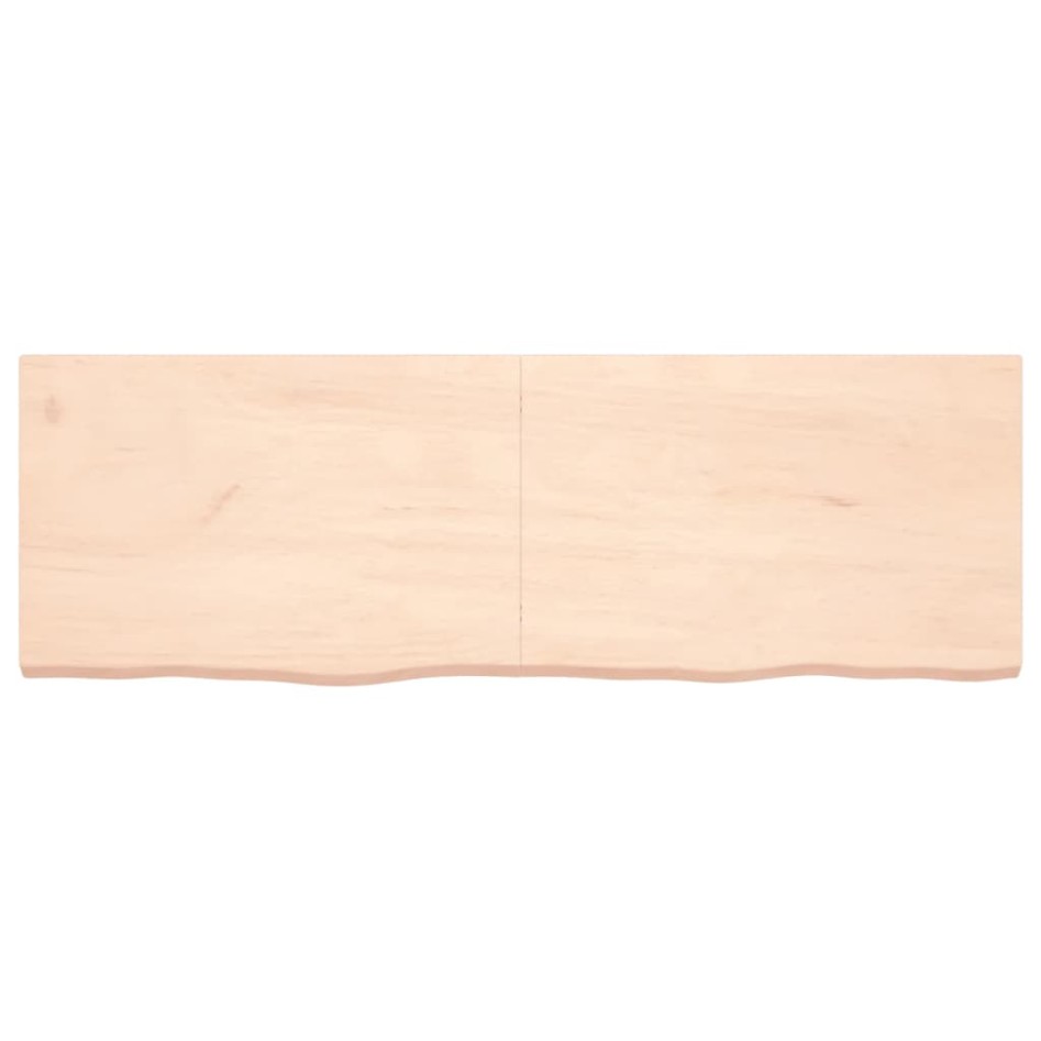 Encimera de baño madera maciza sin tratar 180x60x(2-6)