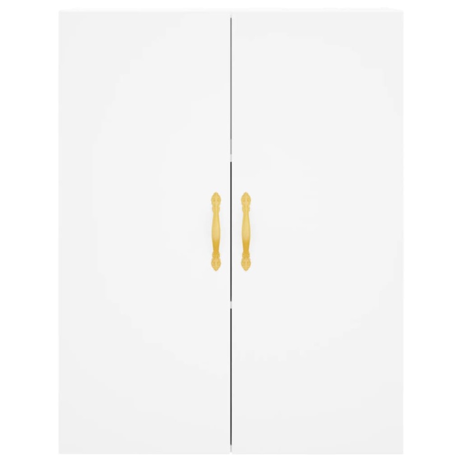 Aparador alto madera contrachapada blanco 69,5x34x180