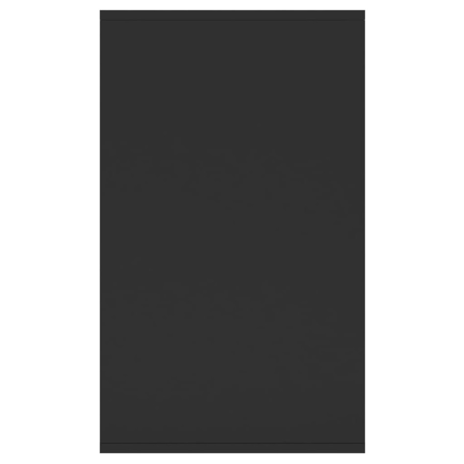 Aparador de madera contrachapada negro 135x41x75