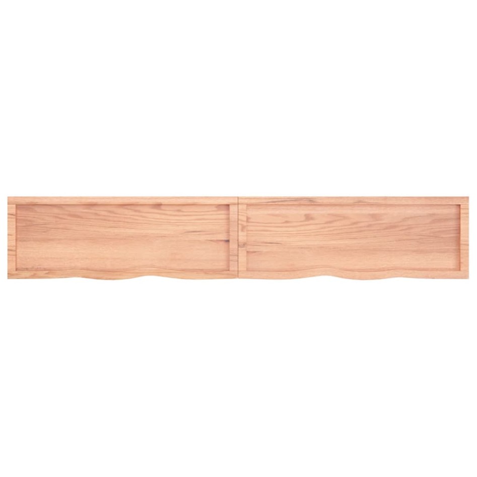 Encimera baño madera maciza tratada marrón claro