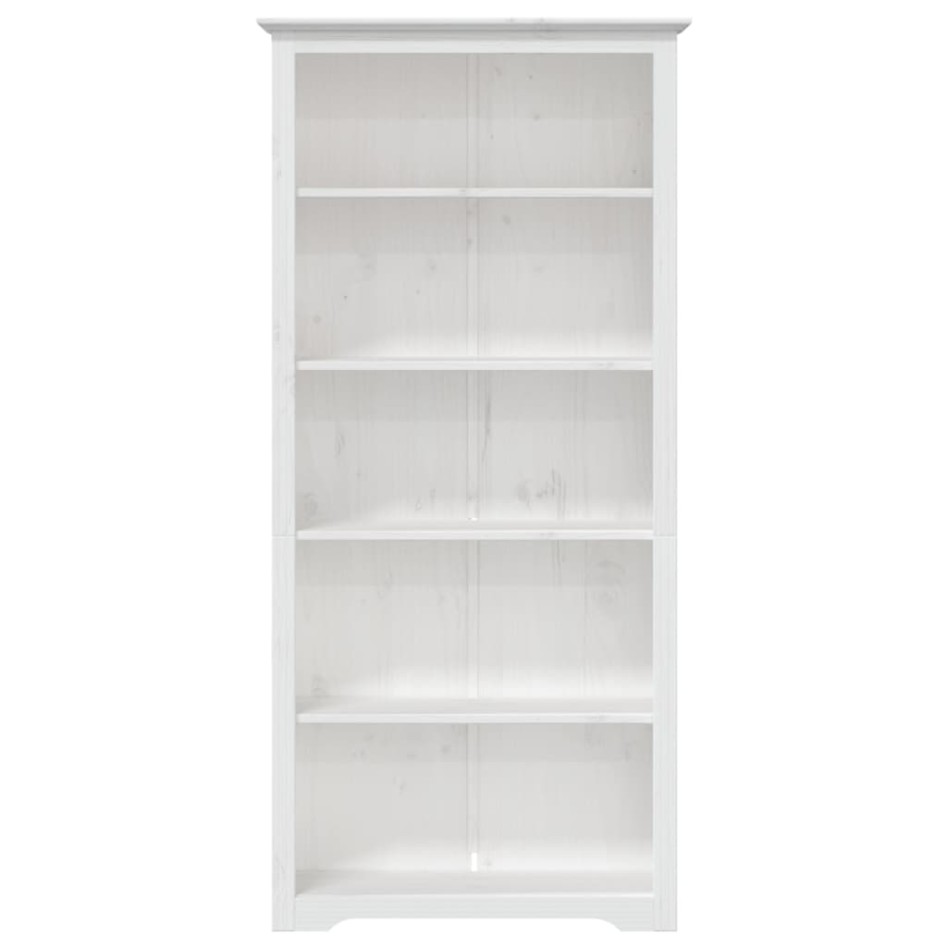 Librería BODO 5 estantes madera maciza pino blanco 80x38x180