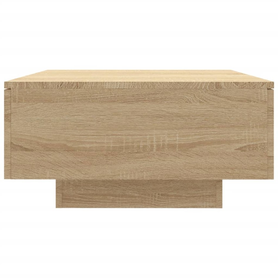 Mesa de centro madera contrachapada color roble 90x60x31