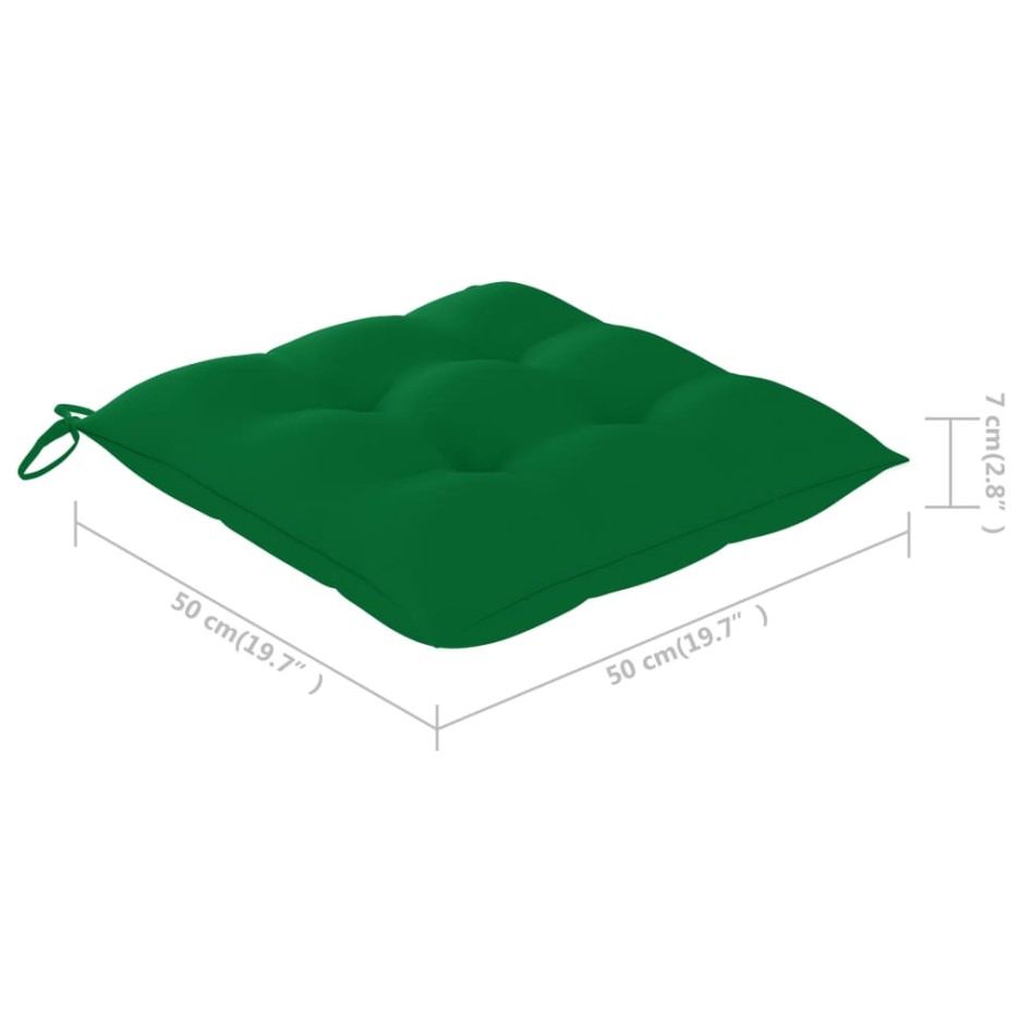 Sillas comedor de jardín y cojines 4 uds madera maciza