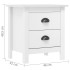 Mesita de noche Hill madera maciza de pino blanco 46x35x49,5
