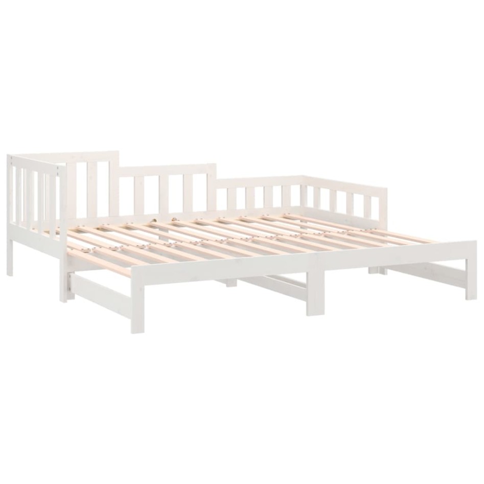 Sofá cama extraíble madera maciza de pino blanco 2x(90x200)