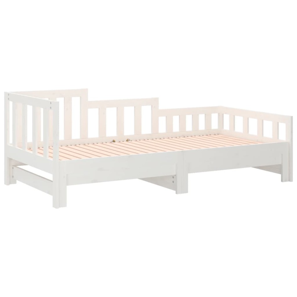 Sofá cama extraíble madera maciza de pino blanco 2x(90x200)