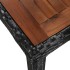 Set comedor jardín 5 pzas ratán sintético y madera acacia
