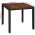Set comedor jardín 5 pzas ratán sintético y madera acacia