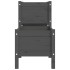 Jardinera de madera de pino maciza gris 178,5x44x75