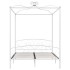 Estructura de cama con dosel metal blanco 180x200