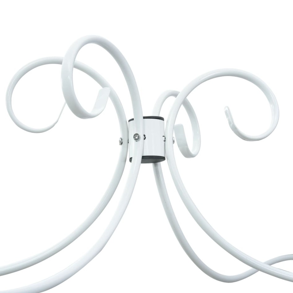 Estructura de cama con dosel metal blanco 180x200