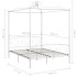 Estructura de cama con dosel metal blanco 180x200