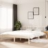 Estructura de cama de madera maciza blanco 160x200