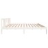 Estructura de cama de madera maciza blanco 160x200