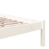 Estructura de cama de madera maciza blanco 160x200