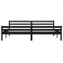 Estructura de cama de madera maciza negro 200x200