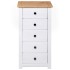 Aparador de madera maciza pino estilo Panamá blanco 46x40x89