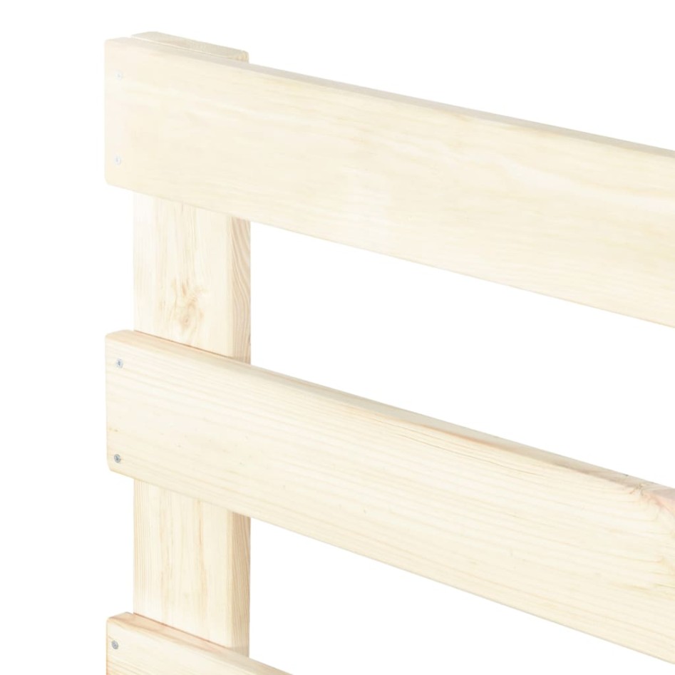 Estructura de cama de palés madera maciza de pino 90x200