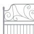 Estructura de cama de metal gris 140x200