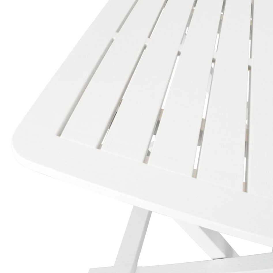 Mesa y sillas bistró de jardín plegables 3 pzas plástico