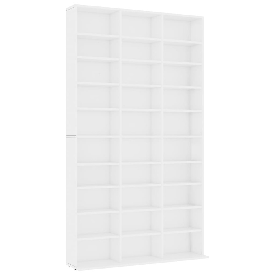 Armario para CDs madera contrachapada blanco 102x16x177,5