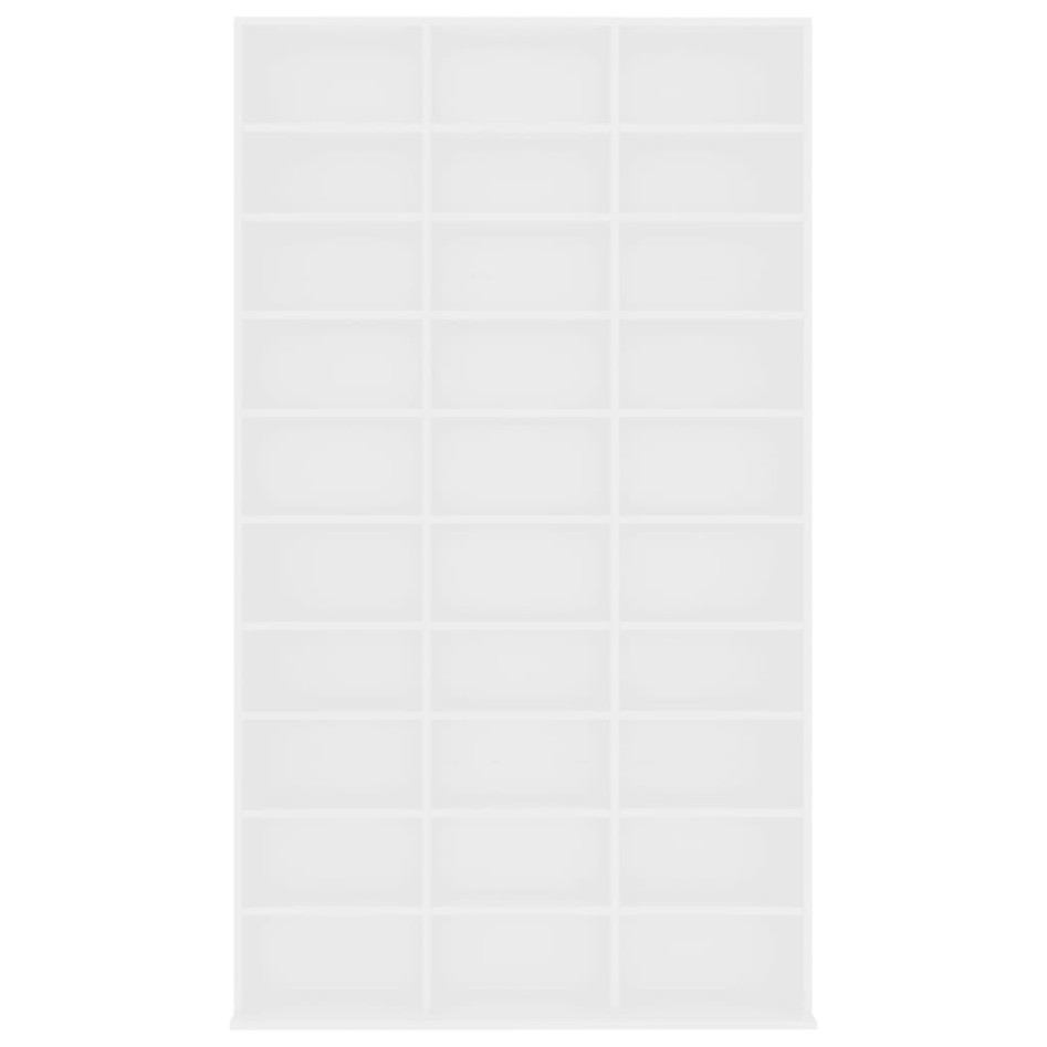 Armario para CDs madera contrachapada blanco 102x16x177,5