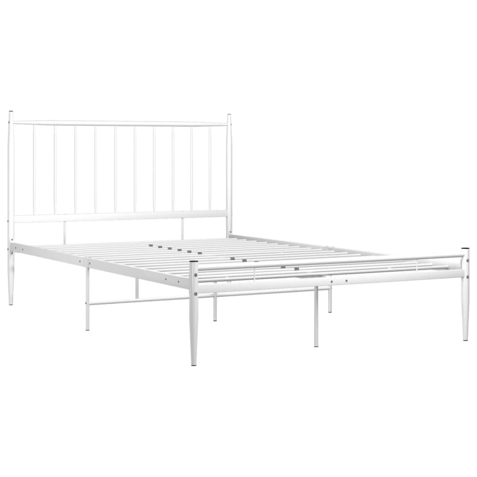 Estructura de cama de metal blanco 120x200