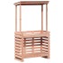Mesa de bar de jardín con techo madera maciza 112,5x57x195,5