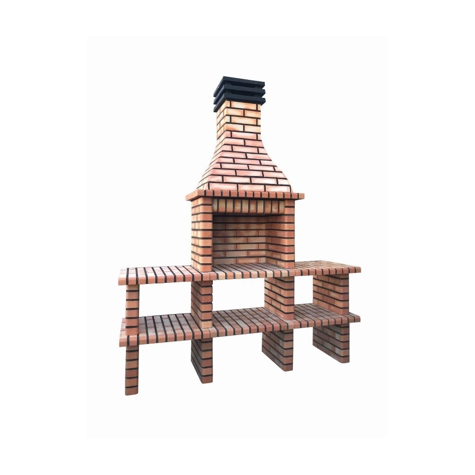 OFERTA - Barbacoa Brick Articimentos con 4 encimeras estilo Collippo