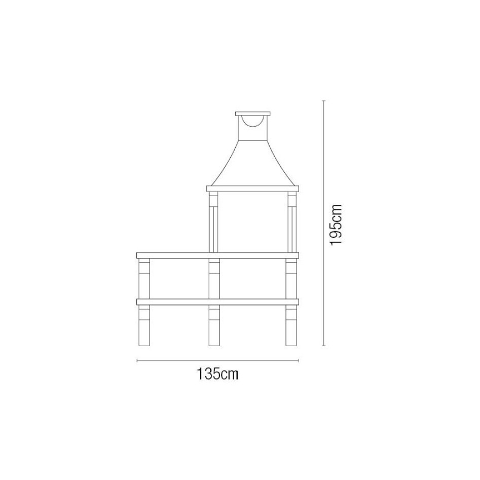 Oferta -Barbacoa con 2 encimeras Eye Articimentos, estilo Collippo