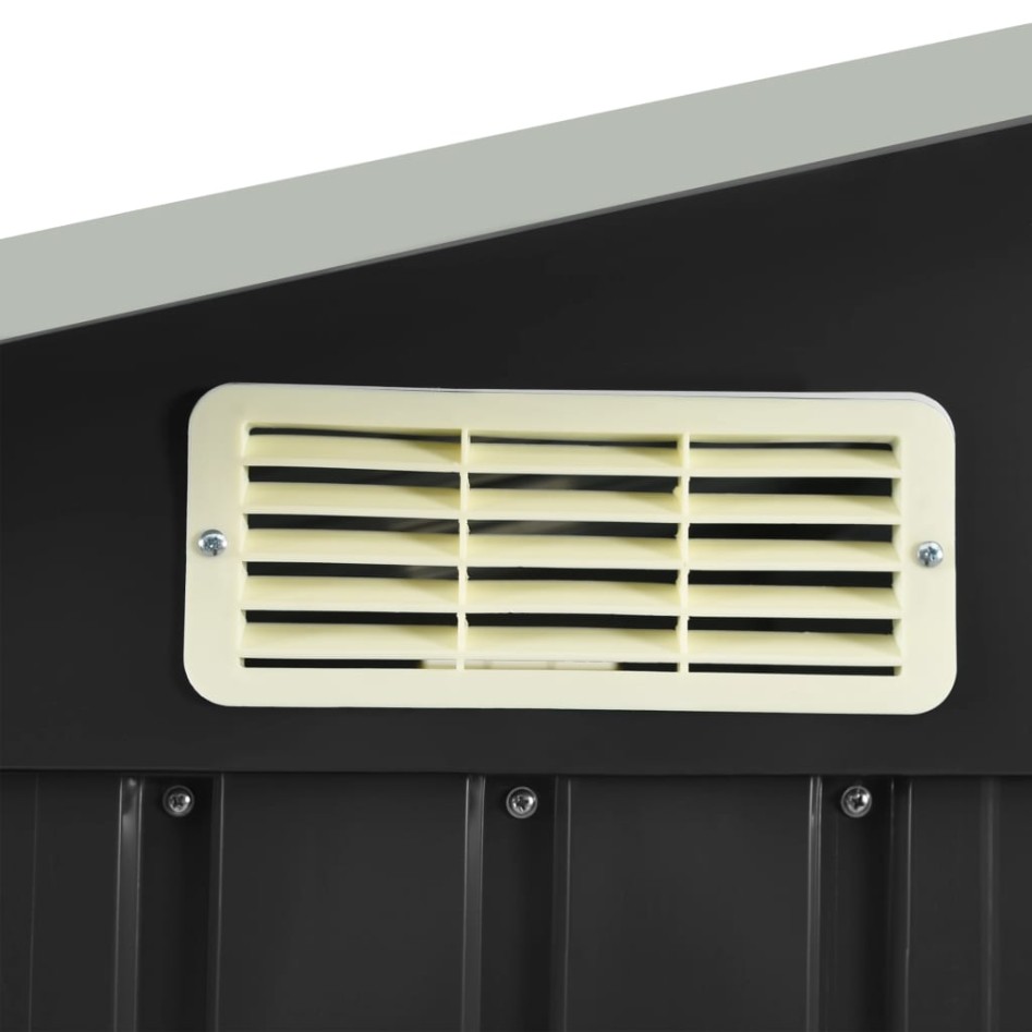 Cobertizo jardín y estantería hierro antracita 205x130x183