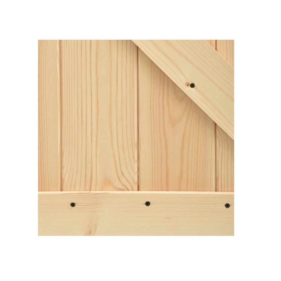 Puerta corredera con herrajes madera maciza de pino 100x210