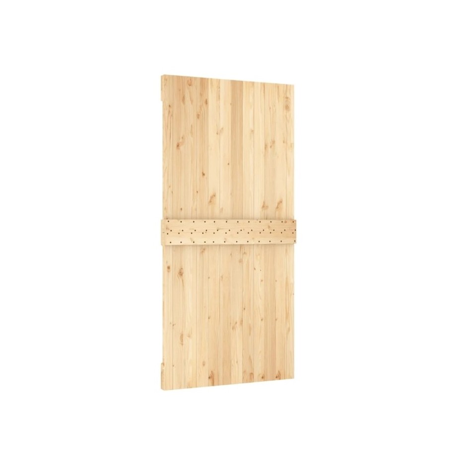 Puerta corredera con herrajes madera maciza de pino 100x210