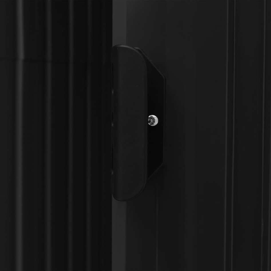 Cobertizo jardín y estantería hierro antracita 205x130x183