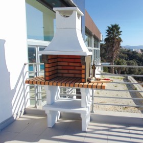 Barbacoa con chimenea y 2 baldas X-Art I Articimentos