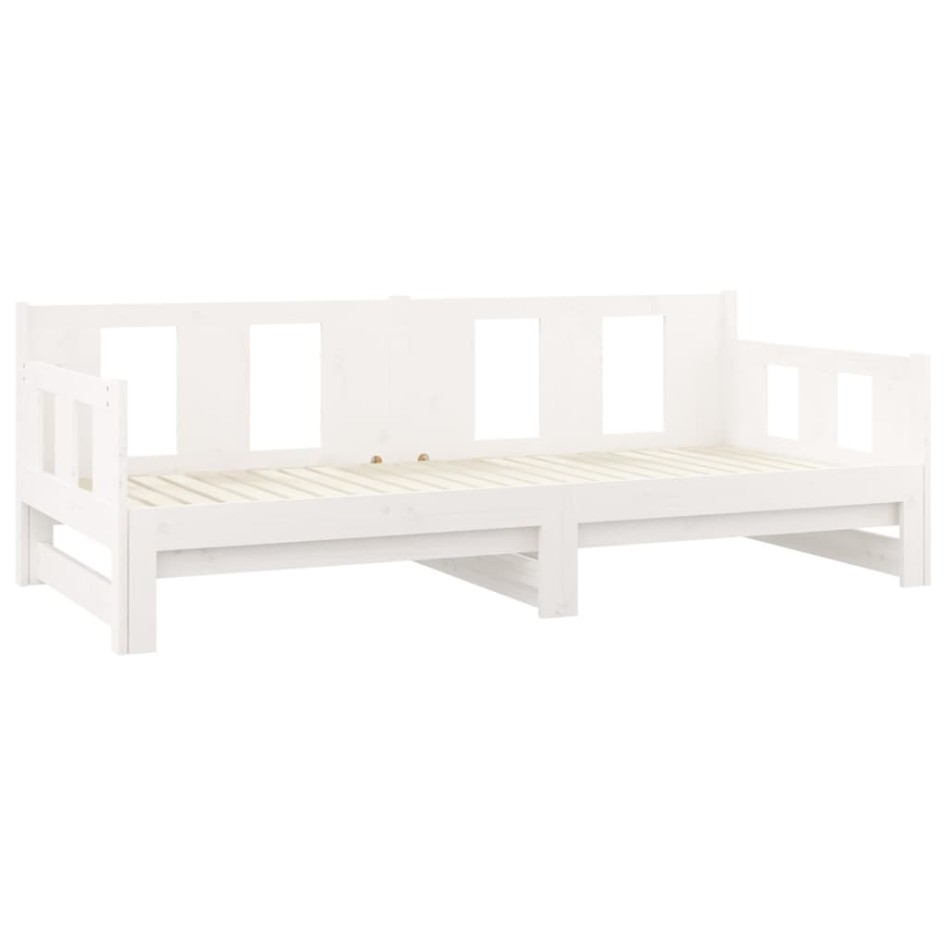 Sofá cama extraíble madera maciza de pino blanco 2x(90x190)