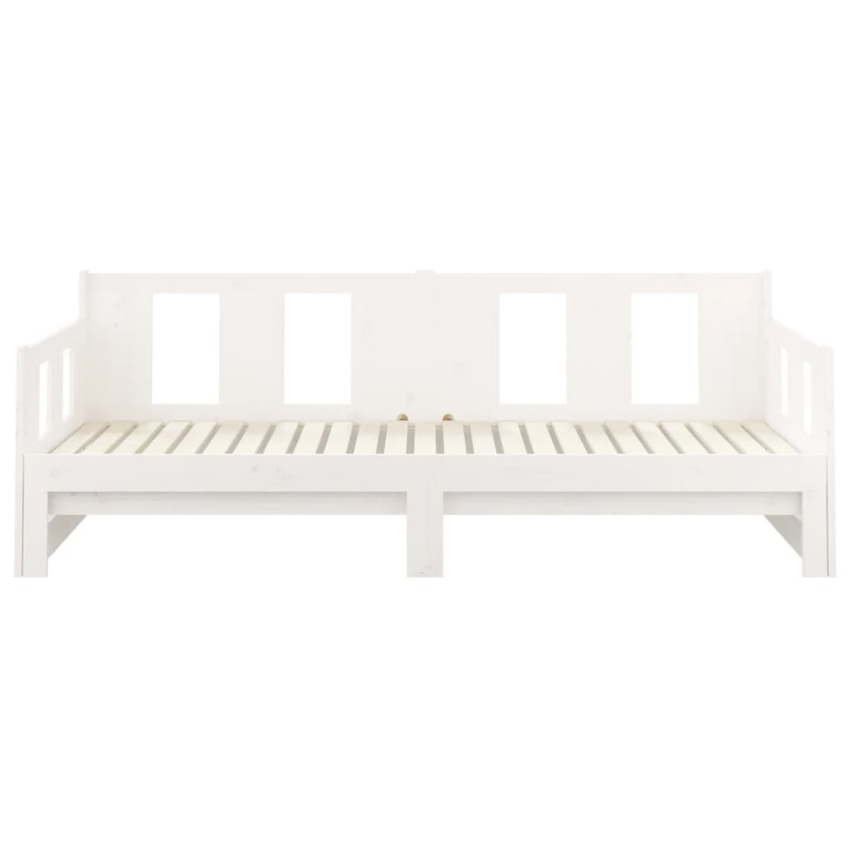 Sofá cama extraíble madera maciza de pino blanco 2x(90x190)