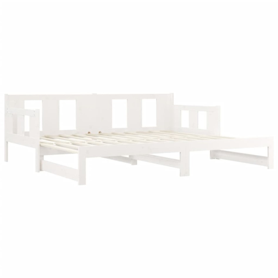 Sofá cama extraíble madera maciza de pino blanco 2x(90x190)